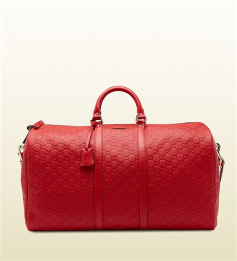 red gucci duffle bag|gucci duffle bags men's.